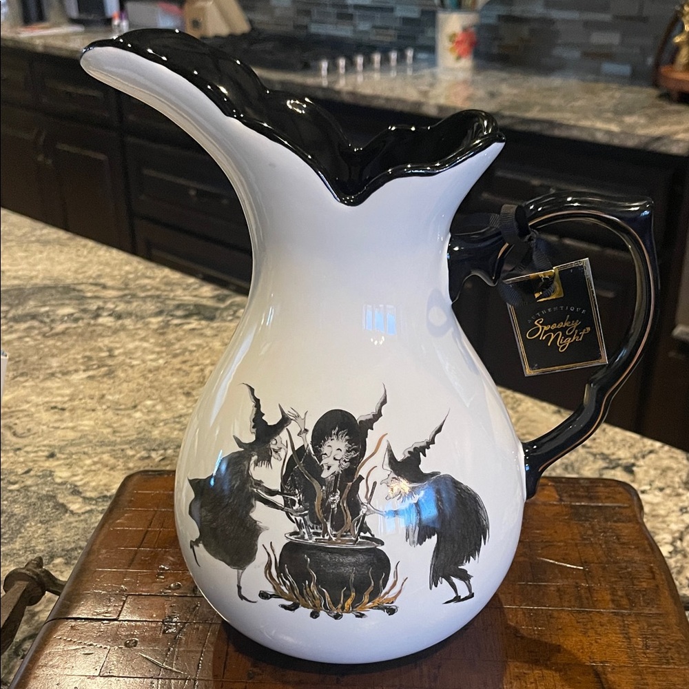 Potter’s Studio Spooky Night Witches Brew Ceramic Pitcher